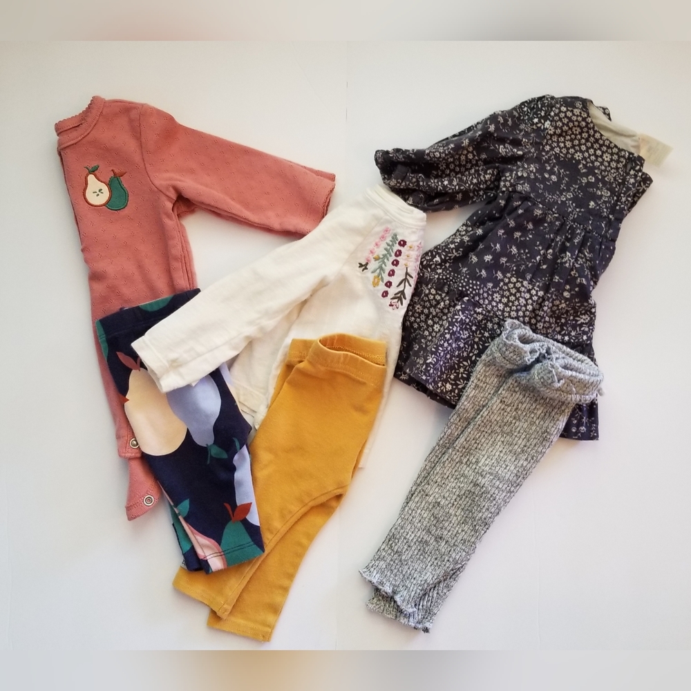 3 baby girl mixed outfits.